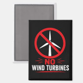 Geen windturbines platteland protest magneet (Voorkant / Achterkant)