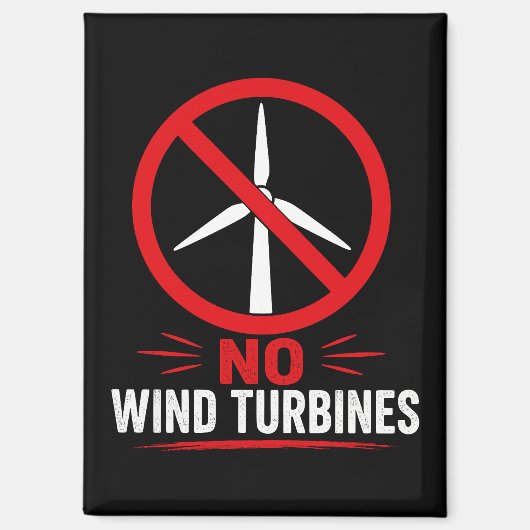 Geen windturbines platteland protest magneet (Voorkant)