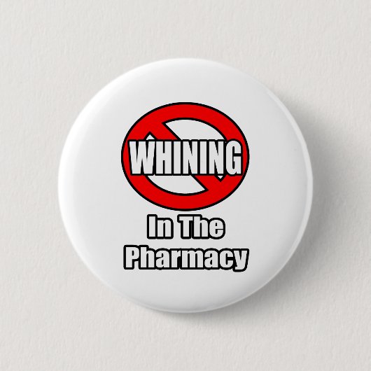 Geen winning in de apotheek ronde button 5,7 cm (Voorkant)