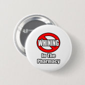 Geen winning in de apotheek ronde button 5,7 cm (Voorkant /achterkant)