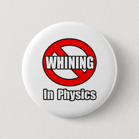 Geen winning in natuurkunde ronde button 5,7 cm (Voorkant)