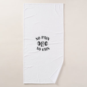 Geen winst niet zweten het workout sportschool han badhanddoek