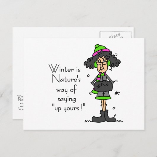 Geen winter briefkaart (Voorkant / Achterkant)