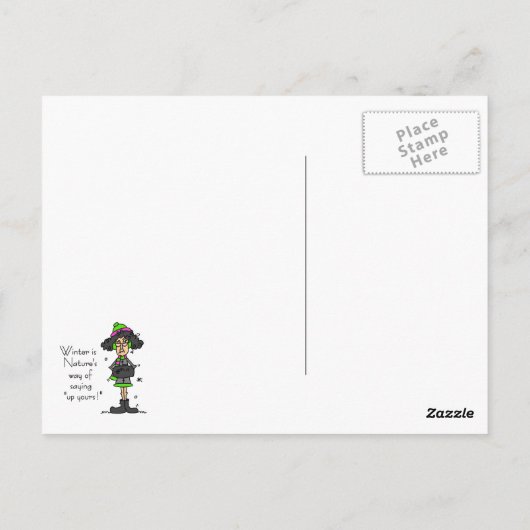 Geen winter briefkaart (Achterkant)