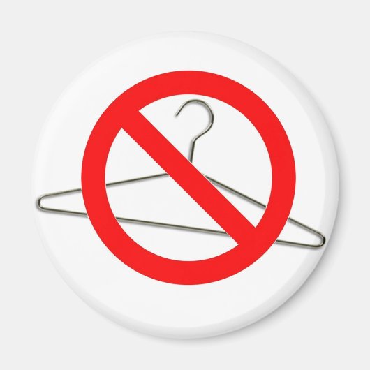 Geen Wire Hangers!! Magneet (Voorkant)