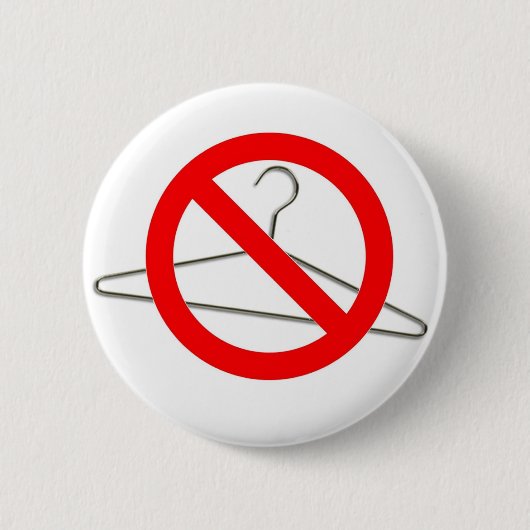 Geen Wire Hangers!! Ronde Button 5,7 Cm (Voorkant)