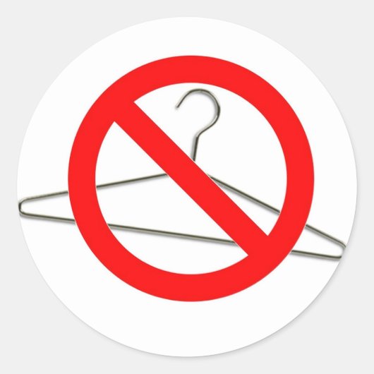 Geen Wire Hangers!! Ronde Sticker (Voorkant)