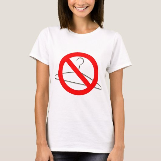 Geen Wire Hangers!! T-shirt (Voorkant)