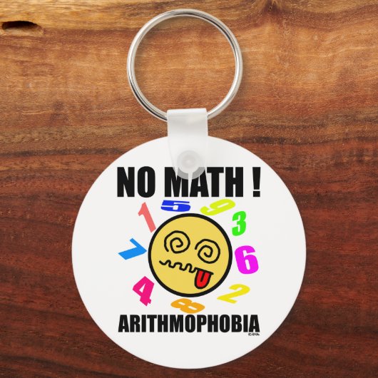 Geen wiskunde! Arithmofobie Sleutelhanger (Voorkant)