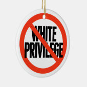 Geen wit privilege keramisch ornament (Rechts)