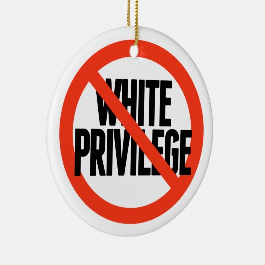 Geen wit privilege keramisch ornament (Rechts)