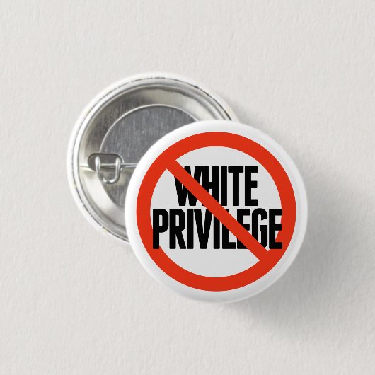 Geen wit privilege ronde button 3,2 cm (Voorkant /achterkant)