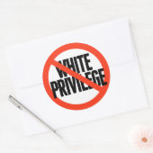 Geen wit privilege ronde sticker (Envelop)