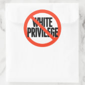 Geen wit privilege ronde sticker (Tas)