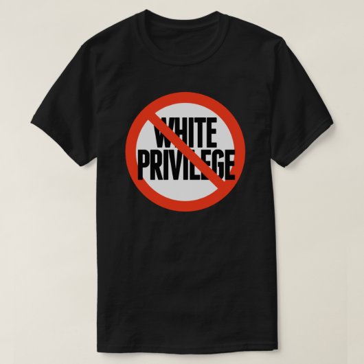 Geen wit privilege t-shirt (Design voorkant)