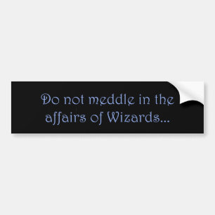 Geen wizards bemoeien bumpersticker