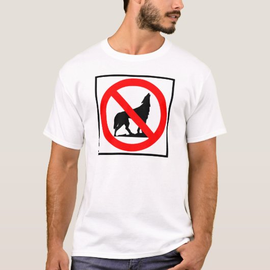 Geen wolven Highway Sign T-shirt (Voorkant)