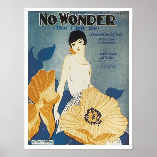 Geen wonder dat ik van je  Songbook Hoesje hou Poster (Voorkant)