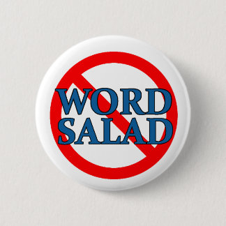 Geen woord salade Button