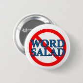 Geen woord salade Button (Voorkant /achterkant)
