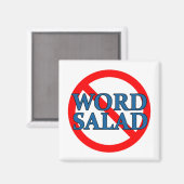 Geen woord salade magneet (Voorkant / Achterkant)