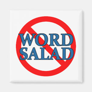 Geen woord salade magneet