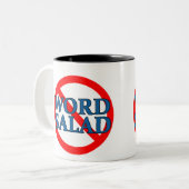 Geen woord salade Mok (Voorkant links)