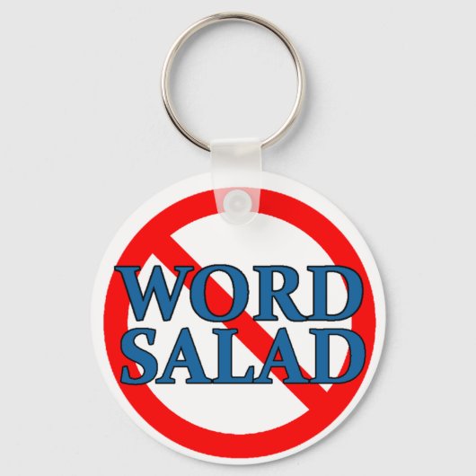 Geen woord salade Sleutelhanger (Voorkant)