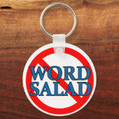 Geen woord salade Sleutelhanger (Voorkant)