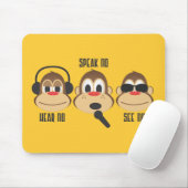 Geen woord spreken Zie Nee Muismat (Met muis)