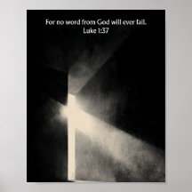 Geen Woord Van God Faalt - Lukas 1:37 Muurkunst