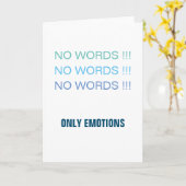 Geen woorden alleen emoties kaart (Gele Bloem)