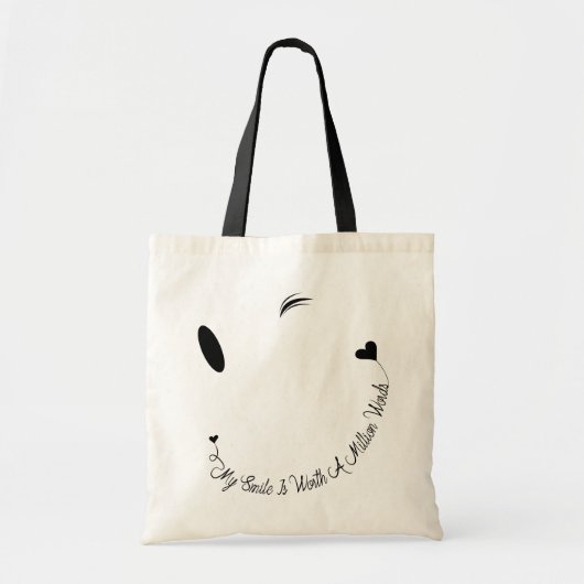 Geen woorden, glimlachen zeggen dat het allemaal C Tote Bag (Voorkant)