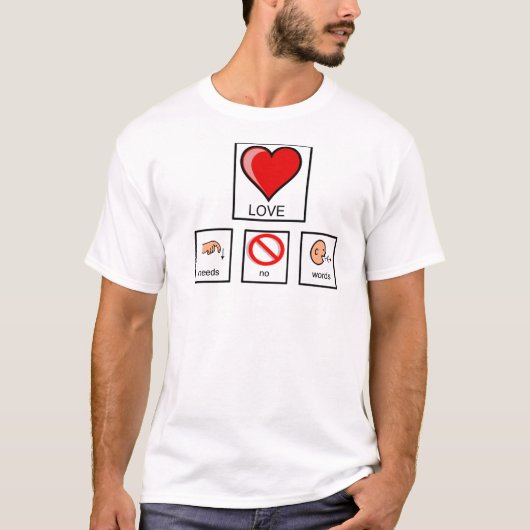 Geen woorden nodig t-shirt (Voorkant)