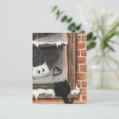 Geen woorden nodig - Valentijn Cats by BiHrLe Feestdagenkaart (Staand voorkant)