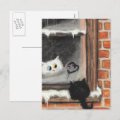 Geen woorden nodig - Valentijn Cats by BiHrLe Feestdagenkaart (Voorkant / Achterkant)