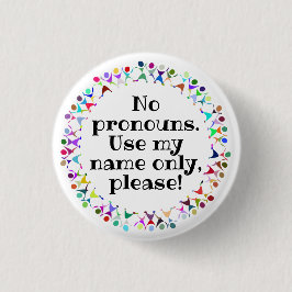 Geen woorduitvinders/naam alleen in de Human Figur Ronde Button 3,2 Cm