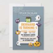 Geen woordy Kinder Halloween Birthday Party Kaart (Voorkant)