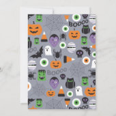 Geen woordy Kinder Halloween Birthday Party Kaart (Achterkant)