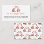 Geen Wrap Display Baby shower Bloemen Regenboog Informatiekaartje (Voorkant / Achterkant)