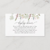 Geen wrap display douche | Chique Wildflower Informatiekaartje (Voorkant)