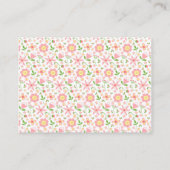 Geen wrap insert kaart baby shower roze floral (Achterkant)
