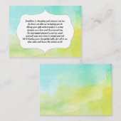 Geen wrap insert kaart water kleur blauw groen (Voorkant / Achterkant)