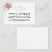 Geen Wrap Roze Bloemen Vrijgezellenfeest Behuizing Informatiekaartje (Voorkant / Achterkant)