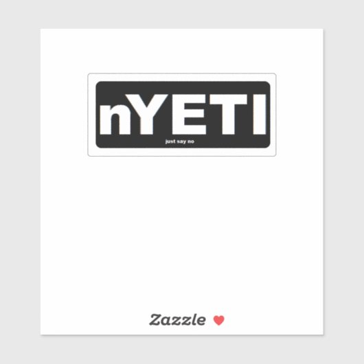 geen YETI-sticker Sticker (Vel)