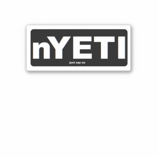 geen YETI-sticker Sticker (Voorkant)
