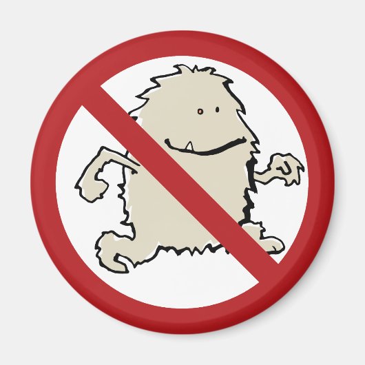 Geen yeti toegestaan! magneet (Voorkant)