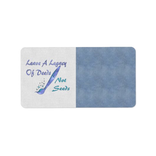 Geen zaden etiket (Voorkant)