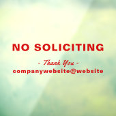 Geen zakelijke gebarentaal aanvragen raamsticker (Vel 3)