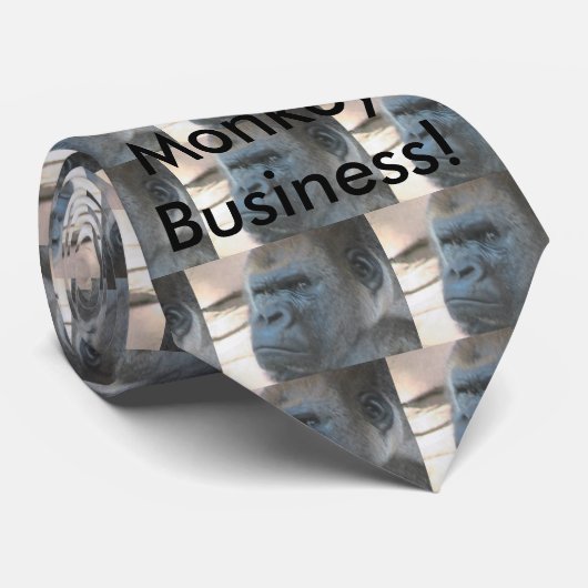 Geen zakelijke Stropdas met een aap (Opgerold)
